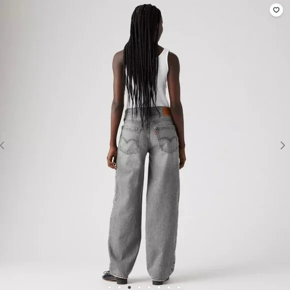 NWT Levi's Baggy Dad Women's Jeans - Chill at Home "Black" - Picture 3 of 6